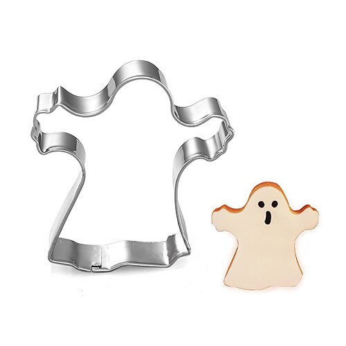 Halloween Theme Witch Shape Cookie Cutter, L 6.3cm x W 6cm x H 2.5cm, Stainless Steel