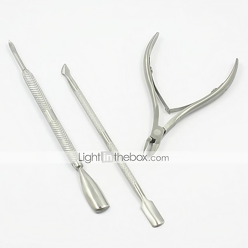 

3pcs in one manicure tools cuticle callus nipper scissor cutter pusher remover for nail art files