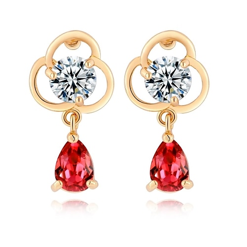 Jing Dian Women's New Fashion Lovely Design 18K Gold Plated Earring ERZ0548