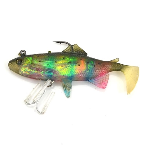 3pcs Lifelike Colorful Silicone Soft Fishing Lure Swimbait Bait Bass