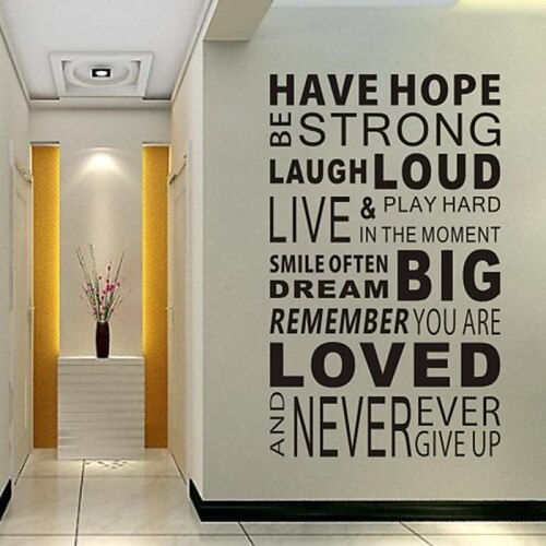 Wall Stickers Wall Decals, Family Word Saying Dictum PVC Wall Stickers
