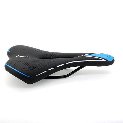 VELO New Style Outdoor Cycling Bicycle Seat Saddle(Black+Blue)