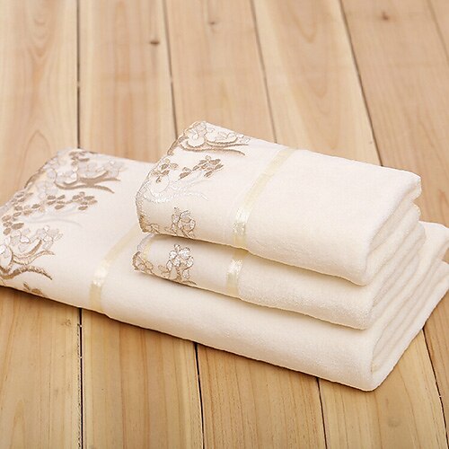 Qualità superiore Set asciugamani da bagno, Tinta unita 100% microfibra Bagno