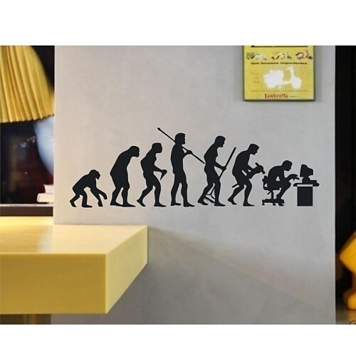 Wall Stickers Wall Decals, Human Being Evolution Darwinism Decoration PVC Wall Stickers
