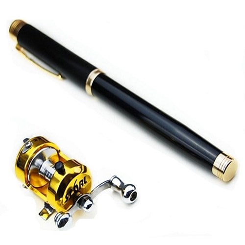 Pen fishing rod Outdoor Fishing Set Portable Telescopic Pen Fishing Rod  Mini Pocket Reel Nylon Line