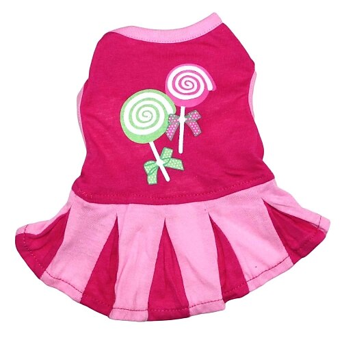 

Gatto Cane Vestiti Cartoni animati Abbigliamento per cani Vestiti del cucciolo Abiti per cani Traspirante Rosé Costume per ragazza e ragazzo cane Cotone XS S M L