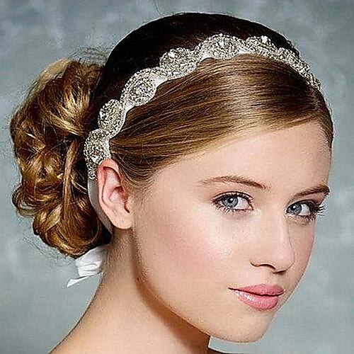 Rhinestone / Silk Headbands / Headwear with Floral 1pc Wedding / Special Occasion Headpiece