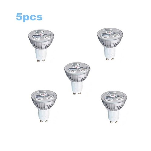 GU10 Lâmpadas de Foco de LED MR16 1 LED de Alta Potência 200-250 lm Branco Frio AC 85-265 V 5 pçs