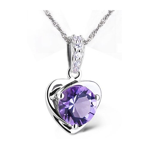 Pure Women's 925 Silver-Plated High Quality Handwork Elegant Pendant Include Necklace