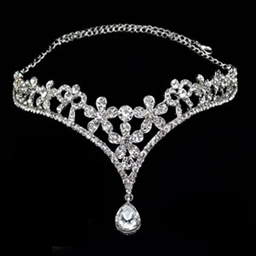 svatební svatební družička krystal prom koruna houpat čelo šperky