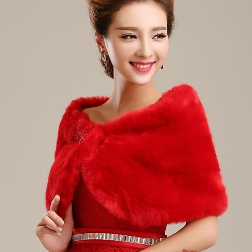 

Shrugs Faux Fur Wedding / Party Evening Wedding Wraps / Fur Wraps With