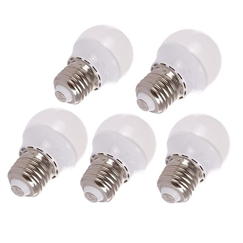 5pcs 1.5 W LED-globlampor 125-145 lm E26 / E27 6 LED-pärlor SMD 3528 Dekorativ Varmvit 220-240 V / 5 st
