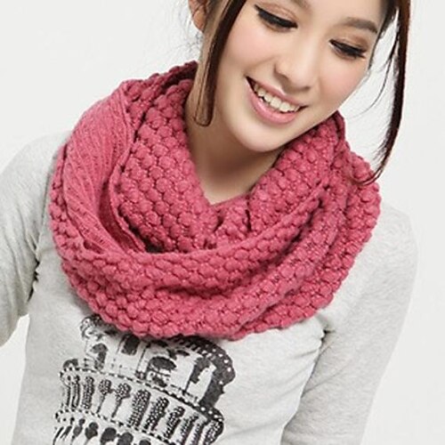 Women's Basic Infinity Scarf - Solid Colored / Winter