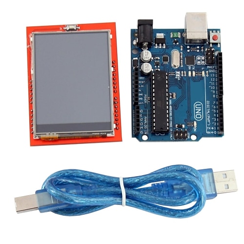 uno r3 board module + 2,4 "TFT LCD touch screen schild uitbreidingskaart voor arduino