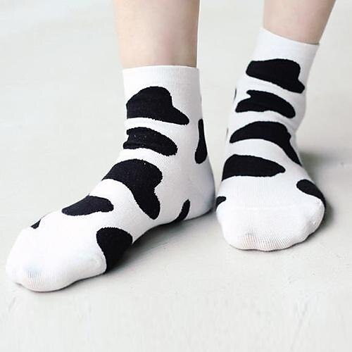 algodón calcetín leche de vaca de las mujeres