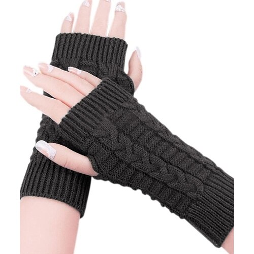 Women's Knitted Warm Short Fingerless Gloves(more colors)