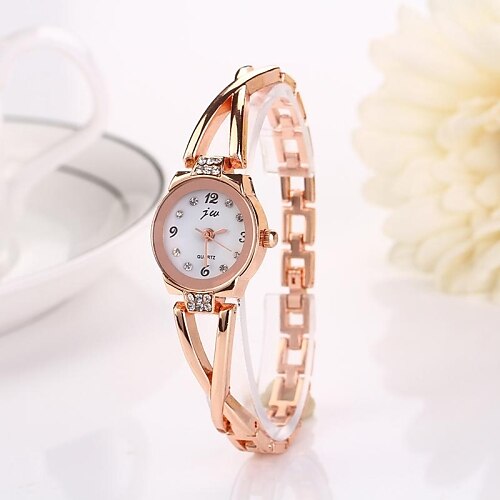 Women JW Circle Dial  Diamante Thin Brand Luxury Lady Watch C&D-289 Cool Watches Unique Watches