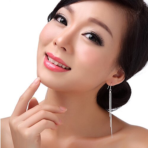 Aimei Women's 925 Silver Fashion Exaggerate Exaggerate Tassels Earrings