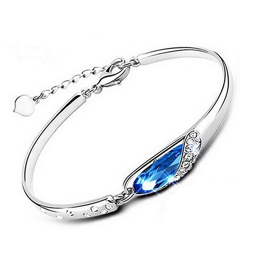 pulsera diamonade cristal plata de la moda 925 de Aimei mujeres