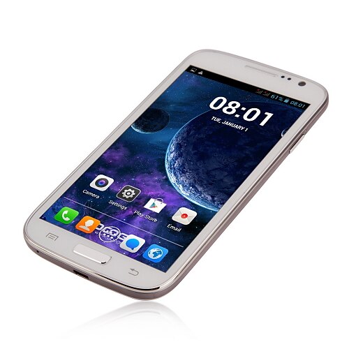 DOOGEE DG300 5.0 " Android 4.2 هاتف ذكي 3G (شريحة SIM مزدوجة ثنائي النواة 5 MP 512MB + 4 GB أسود / أبيض)