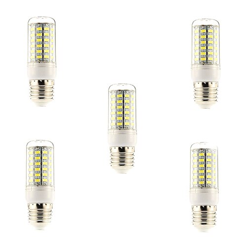 5pcs 5 W LED corn žárovky 600 lm E26 / E27 69 LED korálky SMD 5730 Přirozená bílá 220-240 V / 5 ks