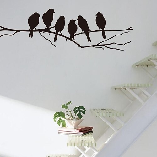 escada de adesivos de parede de paisagem, decalque de parede de decoração de casa de vinil pré-colado 85 * 26 cm