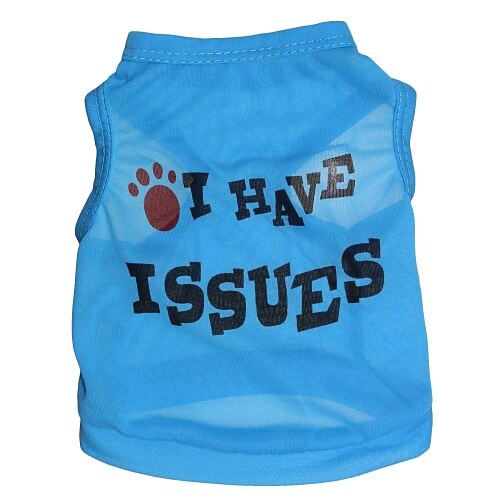 

Cat Dog Shirt / T-Shirt Puppy Clothes Letter & Number Dog Clothes Puppy Clothes Dog Outfits Blue Costume for Girl and Boy Dog Terylene XS S M L