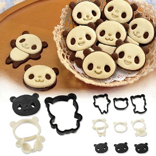 Arnest Panda Cookie Mould Set Japan Cartoon Cake Chocolate DIY Stereo Baking Tool