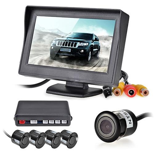 4 pcs Bilomvendende skjerm Kamera til Bil Vanlig LCD