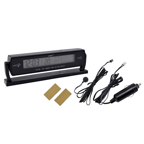 Licht Stecker schwarz Multi-fonction Auto Digitaluhr mit Thermometer und  Kfz-Voltmeters (12V) 2024 - US $22.79