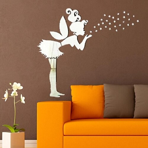 Decorative Wall Stickers - Mirror Wall Stickers Cartoon Living Room / Bedroom / Bathroom / Removable