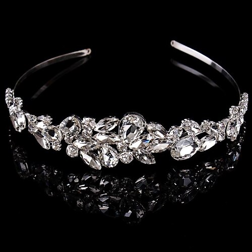 Sterling Silver Alloy Headbands Flowers Headwear Wreaths with Floral 1pc Wedding Special Occasion Headpiece