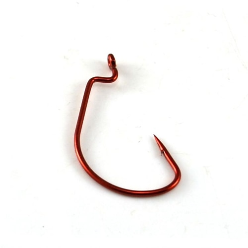 50PCS Red High Carbon Steel Crank Worm Hooks for Bass Fishing 2024 - $8.49