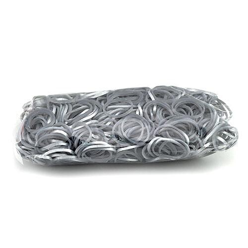 metallischem Silber für Regenbogen bunt Webstuhl Stil diy twistz Silikon bandz Armbänder mit 600pcs Bands und 24 s-Clips