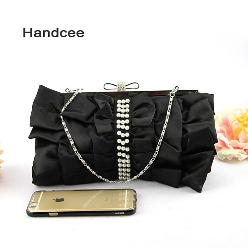 Handcee® New Fashion Satin Woman Clutch Handbag Lady Small Handbag