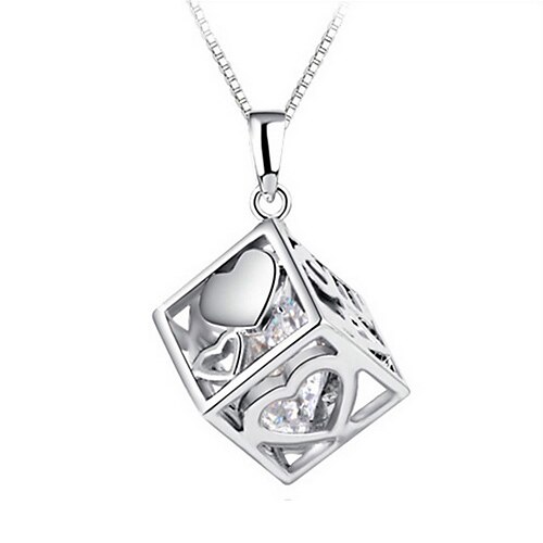Kiki 925 láska stříbrný přívěsek kostka love okno (ne včetně náhrdelníku)