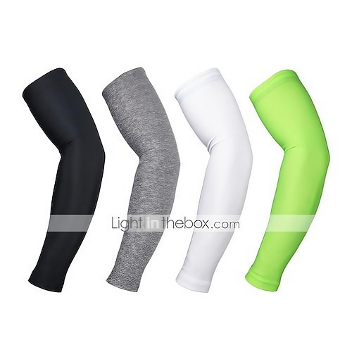 Arsuxeo UPF 50 UV Sun Protection Arm Sleeves for Men & Women Cycling Sleeves Sun SleevesCompression Cooling Sleeve Solid Color Lightweight Bike White Black Green Spandex Road Bike Mountain