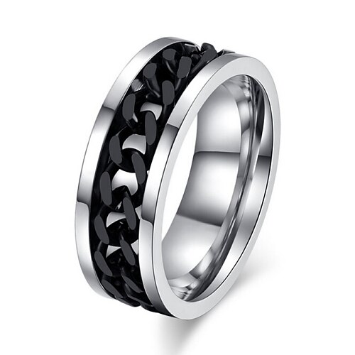 Band Ring Statement Ring For Men's Party Wedding Gift Titanium Steel Bottle Opening Love