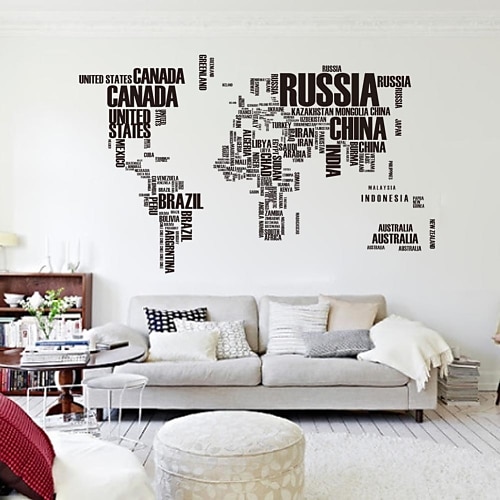 Abstract Words & Quotes Wall Stickers Plane Wall Stickers Decorative Wall Stickers, PVC Home Decoration Wall Decal Wall