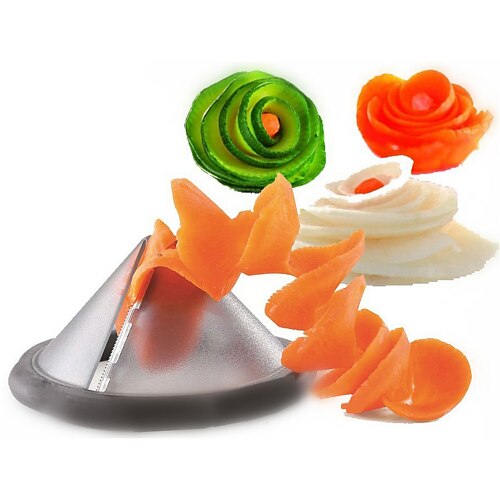 Trichter Modell Spiralschneider Gemüseschnitzel Salat Karotte Rettichschneider