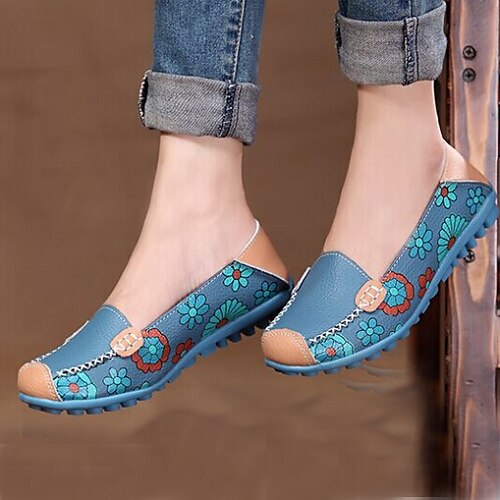 Loaferit - Tasapohja - Naisten kengät - Tekonahka - Sininen / Keltainen / Pinkki - Rento - Comfort
