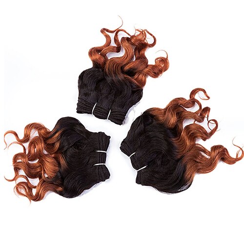 Cheveux Brésiliens / Cheveux Péruviens Ondulé Cheveux humains Tissages de cheveux humains Extensions de cheveux humains Femme / Ondulation Lâche