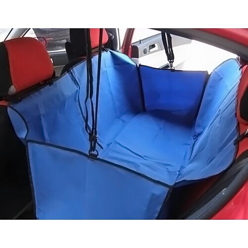 Gatto Cane Fodera per sedile auto Portatile Ripiegabile Tinta unita Tessuto Nero Rosso Blu