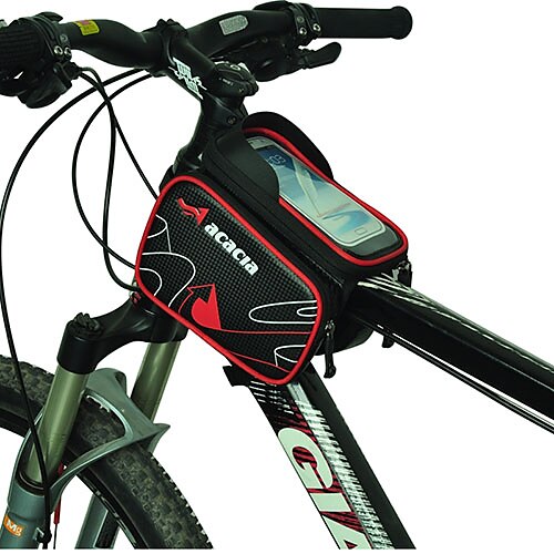 Kännykkäkotelo/Bike Frame Bag - Sateen kestävä/Iskunkestävä/Monitoiminen/Kosketusnäyttö ( Punainen , PU-nahka/EVA , <10 L)  Pyöräily
