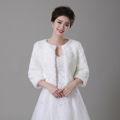 

Coats / Jackets Faux Fur Wedding / Party Evening Fur Wraps / Fur Coats With Smooth / Fur