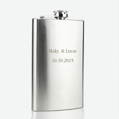 

Stainless Steel Hip Flasks Groom / Groomsman / Parents Wedding / Anniversary / Birthday