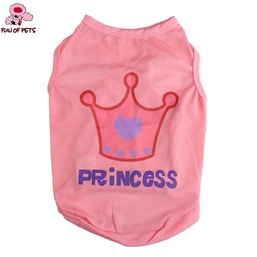 

Cat Dog Shirt / T-Shirt Puppy Clothes Tiaras & Crowns Letter & Number Cosplay Wedding Dog Clothes Puppy Clothes Dog Outfits Pink Costume for Girl and Boy Dog Terylene XS S M L