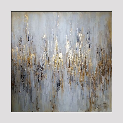 

Oil Painting Handmade Hand Painted Wall Art Abstract Gold Home Decoration Décor Stretched Frame Ready to Hang