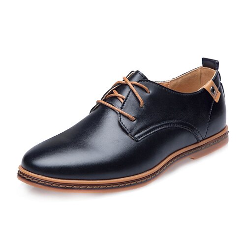 Hombre Novedad Zapatos Cuero Sintético Primavera / Verano / Otoño Confort Oxfords Antideslizante Negro / Marrón / Azul / Boda / Fiesta y Noche