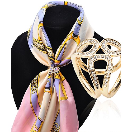 

Women's Synthetic Diamond Brooches Fashion Luxury Imitation Diamond Brooch Jewelry Golden Silver For Wedding Party Gift Daily